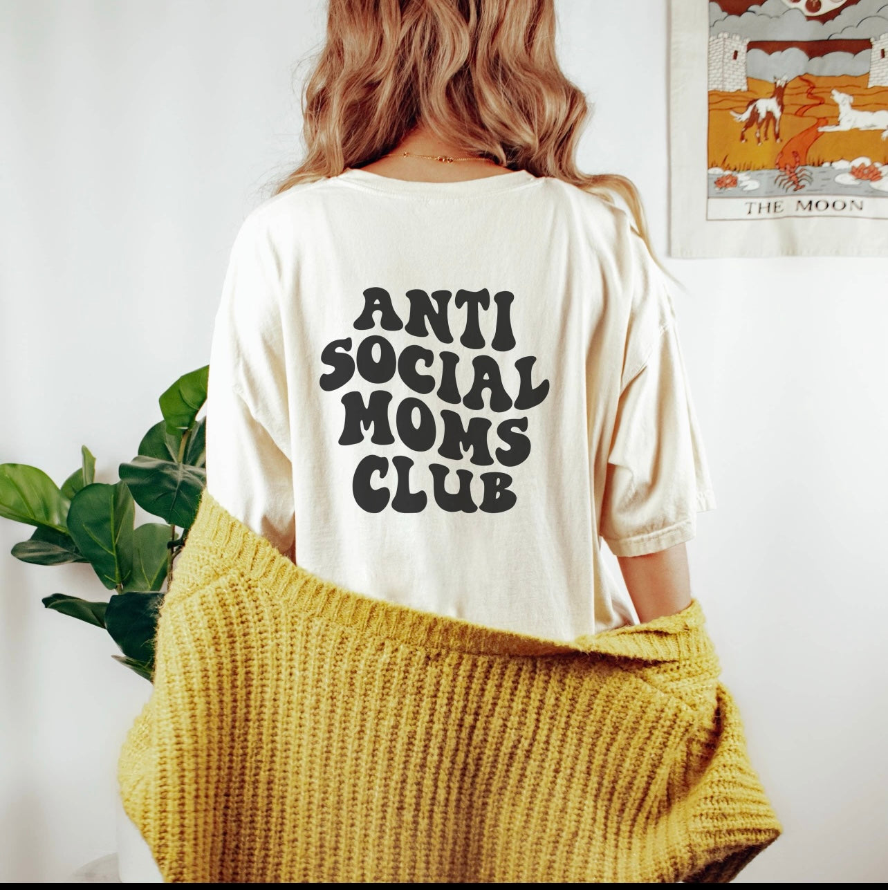 Anti social moms club tee shirt
